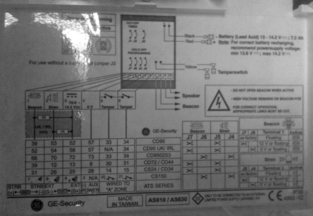 brancher sirene alarme aritech 03